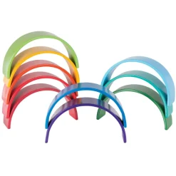 Wooden Rainbow Arches and Tunnels 12 Pieces