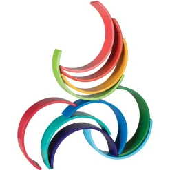 Wooden Rainbow Arches and Tunnels 12 Pieces