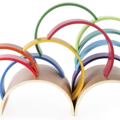 Wooden Rainbow Arches and Tunnels 12 Pieces
