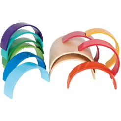 Wooden Rainbow Arches and Tunnels 12 Pieces