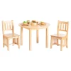 Wooden Round Mission Table with 2 Chairs