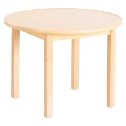Wooden Round Mission Table with 2 Chairs