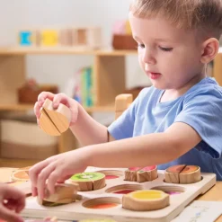 Wooden Slice & Match Puzzles