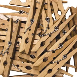 Wooden Spring Clothespins 48 Pieces