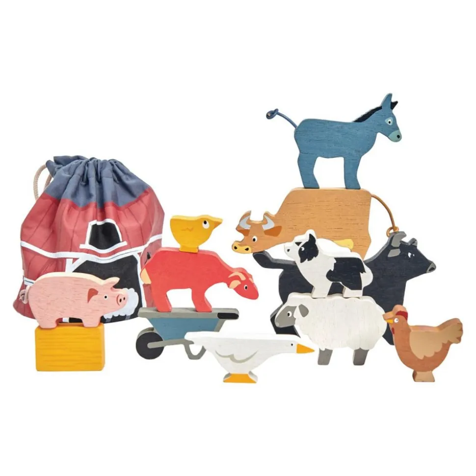 Wooden Stacking Farmyard Animals