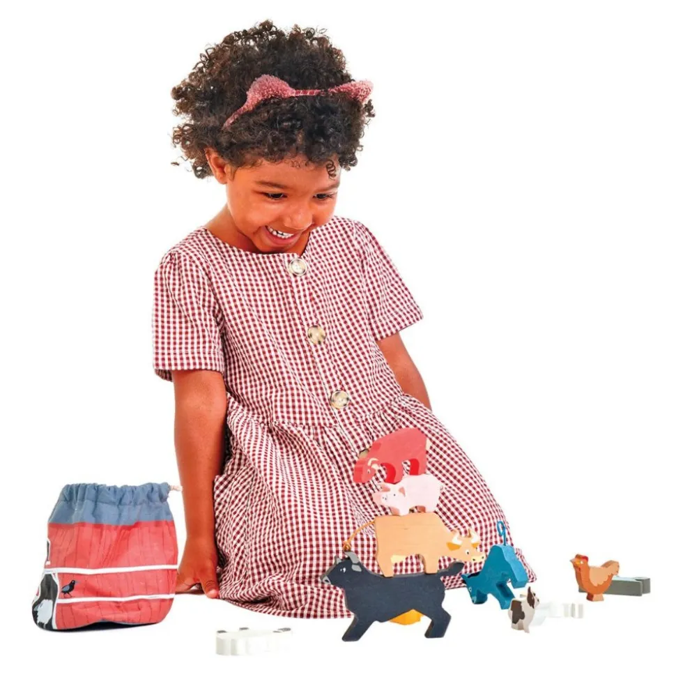 Wooden Stacking Farmyard Animals