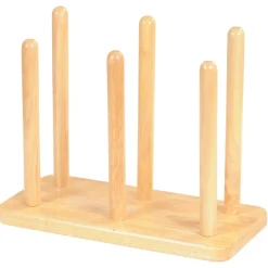 Wooden, Tiered Puppet Stand Holds 6 Puppets