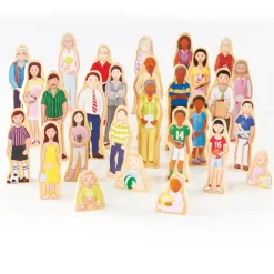 Wooden Wedgie Families 28 Pieces