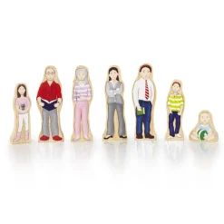 Wooden Wedgie Families 28 Pieces