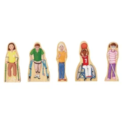 Wooden Wedgie Friends with Special Needs Set of 5