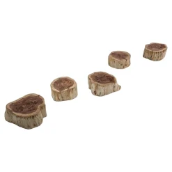 Wood Stepping Stumps Set of 5