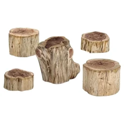 Wood Stepping Stumps Set of 5