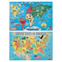 World & US Floor Puzzles
