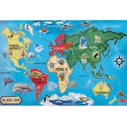World & US Floor Puzzles