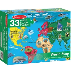 World & US Floor Puzzles