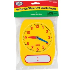 Write-On Wipe-Off Clock Faces