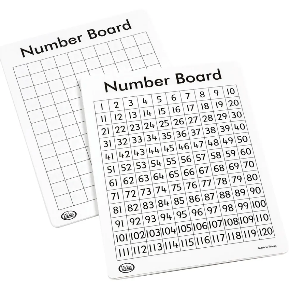Write-On/Wipe-Off 120 Number Mats Set of 10