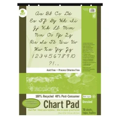 32" x 24" Eco-Friendly Recycled Chart Pad Unruled