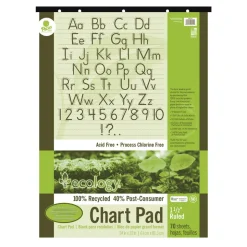 24" x 32" Eco-Friendly Recycled Chart Pad 1.5" Ruled