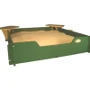 5' x 5' Sandbox with Cover 2 Corner Seats